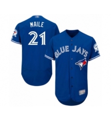 Men's Toronto Blue Jays #21 Luke Maile Blue Alternate Flex Base Authentic Collection Baseball Player Jersey