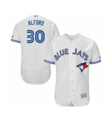 Men's Toronto Blue Jays #30 Anthony Alford White Home Flex Base Authentic Collection Baseball Player Jersey