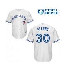 Youth Toronto Blue Jays #30 Anthony Alford Authentic White Home Baseball Player Jersey