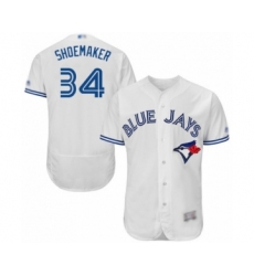 Men's Toronto Blue Jays #34 Matt Shoemaker White Home Flex Base Authentic Collection Baseball Player Jersey