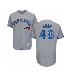 Men's Toronto Blue Jays #48 Jason Adam Grey Road Flex Base Authentic Collection Baseball Player Jersey