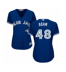Women's Toronto Blue Jays #48 Jason Adam Authentic Blue Alternate Baseball Player Jersey