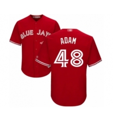 Youth Toronto Blue Jays #48 Jason Adam Authentic Scarlet Alternate Baseball Player Jersey