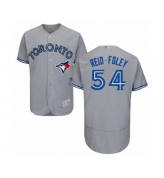 Men's Toronto Blue Jays #54 Sean Reid-Foley Grey Road Flex Base Authentic Collection Baseball Player Jersey