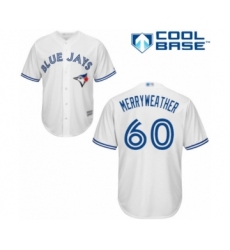 Youth Toronto Blue Jays #60 Julian Merryweather Authentic White Home Baseball Player Jersey