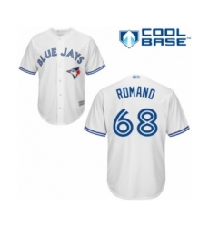 Youth Toronto Blue Jays #68 Jordan Romano Authentic White Home Baseball Player Jersey