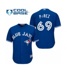Youth Toronto Blue Jays #69 Hector Perez Authentic Blue Alternate Baseball Player Jersey