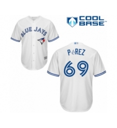 Youth Toronto Blue Jays #69 Hector Perez Authentic White Home Baseball Player Jersey