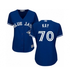 Women's Toronto Blue Jays #70 Anthony Kay Authentic Blue Alternate Baseball Player Jersey