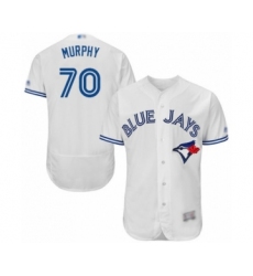 Men's Toronto Blue Jays #70 Patrick Murphy White Home Flex Base Authentic Collection Baseball Player Jersey