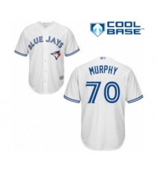 Youth Toronto Blue Jays #70 Patrick Murphy Authentic White Home Baseball Player Jersey