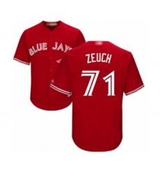 Youth Toronto Blue Jays #71 T.J. Zeuch Authentic Scarlet Alternate Baseball Player Jersey