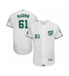 Men's Washington Nationals #61 Kyle McGowin White Celtic Flexbase Authentic Collection Baseball Player Jersey