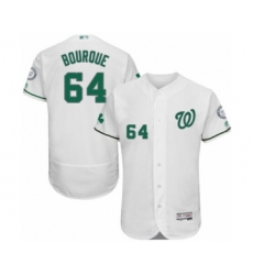 Men's Washington Nationals #64 James Bourque White Celtic Flexbase Authentic Collection Baseball Player Jersey