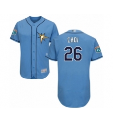 Men's Tampa Bay Rays #26 Ji-Man Choi Light Blue Flexbase Authentic Collection Baseball Player Jersey