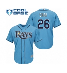 Youth Tampa Bay Rays #26 Ji-Man Choi Authentic Light Blue Alternate 2 Cool Base Baseball Player Jersey