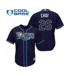 Youth Tampa Bay Rays #26 Ji-Man Choi Authentic Navy Blue Alternate Cool Base Baseball Player Jersey