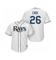 Youth Tampa Bay Rays #26 Ji-Man Choi Authentic White Home Cool Base Baseball Player Jersey