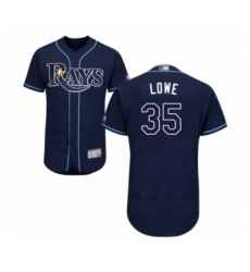 Men's Tampa Bay Rays #35 Nate Lowe Navy Blue Alternate Flex Base Authentic Collection Baseball Player Jersey