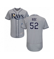 Men's Tampa Bay Rays #52 Chaz Roe Grey Road Flex Base Authentic Collection Baseball Player Jersey