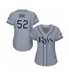 Women's Tampa Bay Rays #52 Chaz Roe Authentic Grey Road Cool Base Baseball Player Jersey