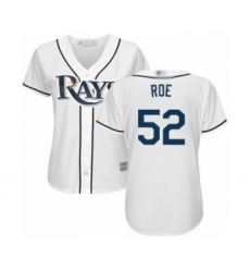 Women's Tampa Bay Rays #52 Chaz Roe Authentic White Home Cool Base Baseball Player Jersey