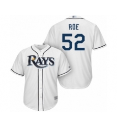 Youth Tampa Bay Rays #52 Chaz Roe Authentic White Home Cool Base Baseball Player Jersey
