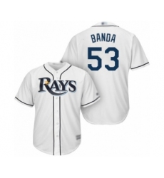 Youth Tampa Bay Rays #53 Anthony Banda Authentic White Home Cool Base Baseball Player Jersey