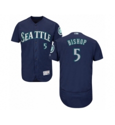 Men's Seattle Mariners #5 Braden Bishop Navy Blue Alternate Flex Base Authentic Collection Baseball Player Jersey