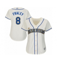 Women's Seattle Mariners #8 Jake Fraley Authentic Cream Alternate Cool Base Baseball Player Jersey