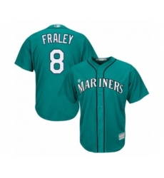 Youth Seattle Mariners #8 Jake Fraley Authentic Teal Green Alternate Cool Base Baseball Player Jersey