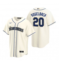 Men's Nike Seattle Mariners #20 Daniel Vogelbach Cream Alternate Stitched Baseball Jersey