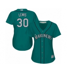 Women's Seattle Mariners #30 Kyle Lewis Authentic Teal Green Alternate Cool Base Baseball Player Jersey