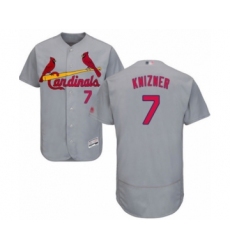 Men's St. Louis Cardinals #7 Andrew Knizner Grey Road Flex Base Authentic Collection Baseball Player Jersey