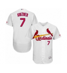 Men's St. Louis Cardinals #7 Andrew Knizner White Home Flex Base Authentic Collection Baseball Player Jersey