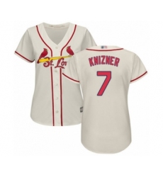 Women's St. Louis Cardinals #7 Andrew Knizner Authentic Cream Alternate Cool Base Baseball Player Jersey