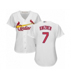 Women's St. Louis Cardinals #7 Andrew Knizner Authentic White Home Cool Base Baseball Player Jersey