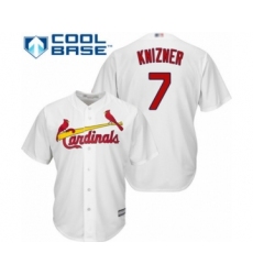 Youth St. Louis Cardinals #7 Andrew Knizner Authentic White Home Cool Base Baseball Player Jersey