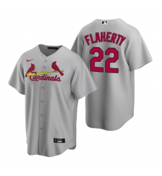 Men's Nike St. Louis Cardinals #22 Jack Flaherty Gray Road Stitched Baseball Jersey