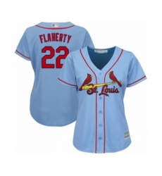 Women's St. Louis Cardinals #22 Jack Flaherty Authentic Light Blue Alternate Cool Base Baseball Player Jersey