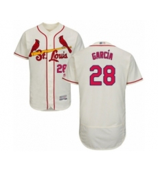 Men's St. Louis Cardinals #28 Adolis Garcia Cream Alternate Flex Base Authentic Collection Baseball Player Jersey