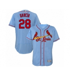 Men's St. Louis Cardinals #28 Adolis Garcia Light Blue Alternate Flex Base Authentic Collection Baseball Player Jersey