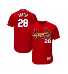 Men's St. Louis Cardinals #28 Adolis Garcia Red Alternate Flex Base Authentic Collection Baseball Player Jersey