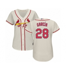 Women's St. Louis Cardinals #28 Adolis Garcia Authentic Cream Alternate Cool Base Baseball Player Jersey