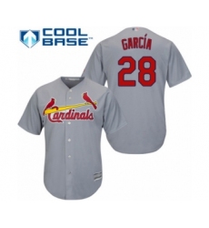 Youth St. Louis Cardinals #28 Adolis Garcia Authentic Grey Road Cool Base Baseball Player Jersey