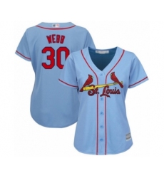 Women's St. Louis Cardinals #30 Tyler Webb Authentic Light Blue Alternate Cool Base Baseball Player Jersey