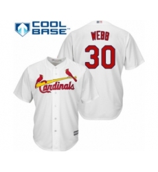 Youth St. Louis Cardinals #30 Tyler Webb Authentic White Home Cool Base Baseball Player Jersey