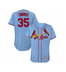 Men's St. Louis Cardinals #35 Lane Thomas Light Blue Alternate Flex Base Authentic Collection Baseball Player Jersey