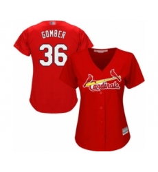 Women's St. Louis Cardinals #36 Austin Gomber Authentic Red Alternate Cool Base Baseball Player Jersey