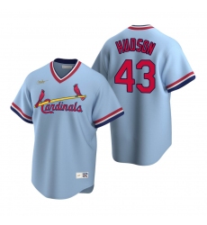 Men's Nike St. Louis Cardinals #43 Dakota Hudson Light Blue Cooperstown Collection Road Stitched Baseball Jerseyy